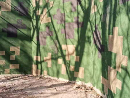 百色外墙围迷彩喷涂 聚焦工业园区围墙